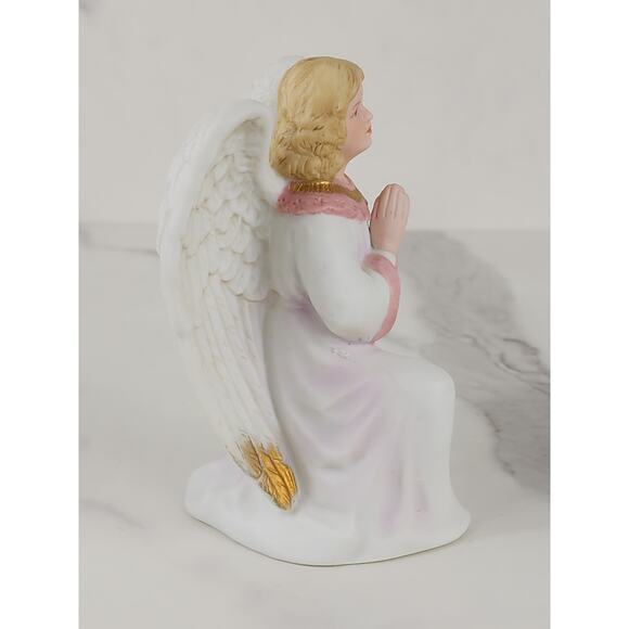 Homco Christmas Praying Angel Kneeling 5 1/2" Nativity Figurine 90s Malaysia Vtg - Picture 9 of 14